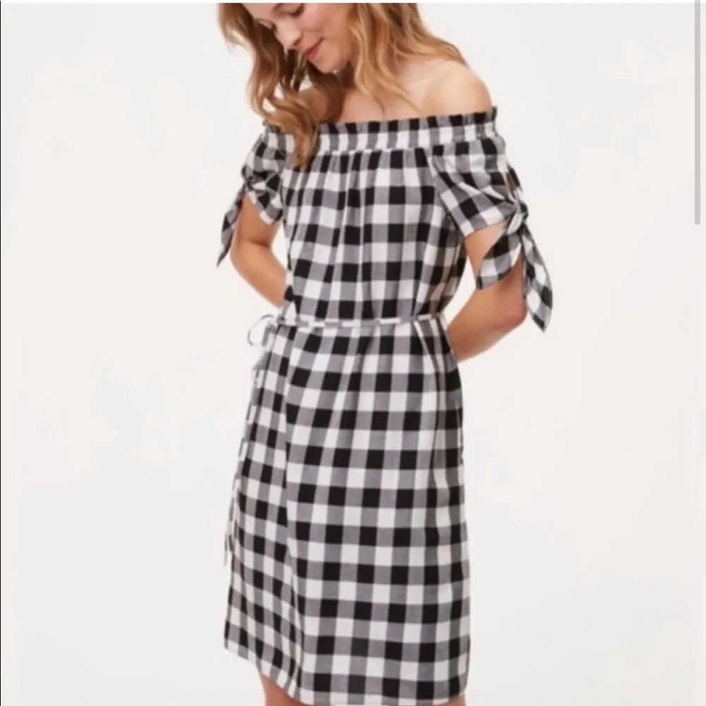 Loft Gingham Dress - Picture 1 of 8